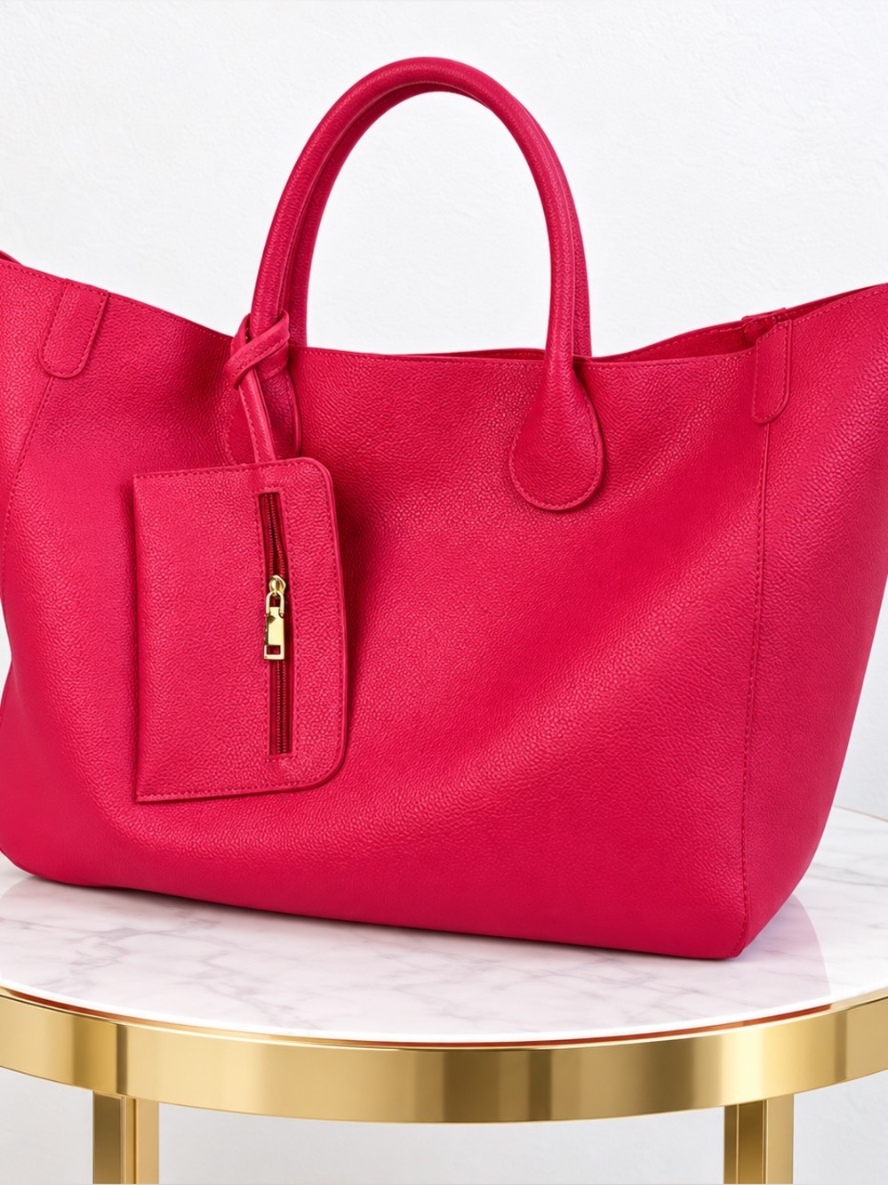 Women's Hot Pink Tote Bag - Sleek Everyday Carry